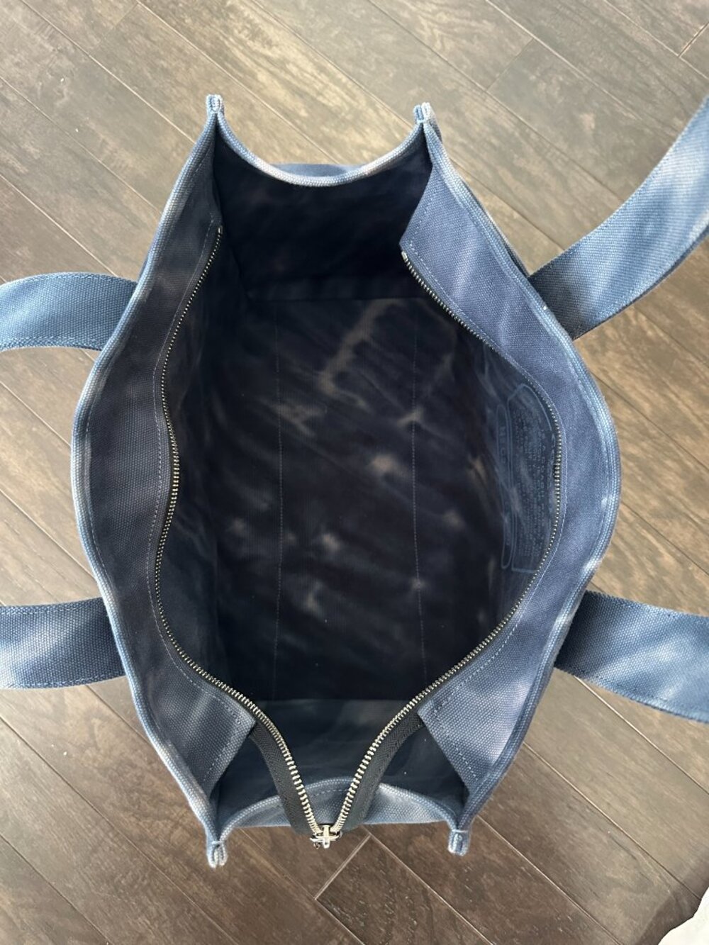 Women's Blue Cargo 40 Tie-Dye Tote Bag Style #C2457-CU080 - Picture 9 of 11